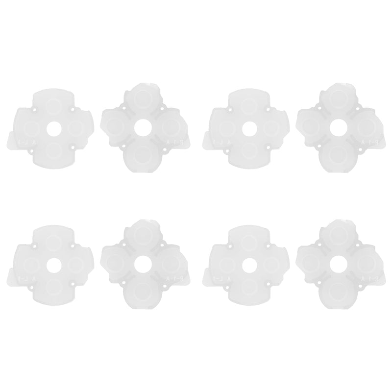 eXtremeRate 8 pcs Replacement Silicone Rubber ABXY & Dpad Button Pads for eXtremeRate Face Clicky Kit Compatible with PS5 Edge Controller eXtremeRate