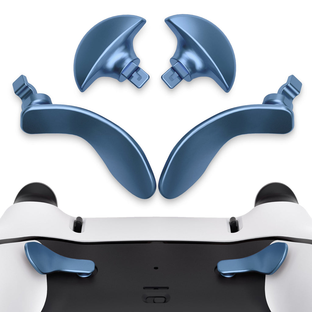eXtremeRate Replacement Interchangeable 4PCS Metal Back Paddles for PS5 Edge Controller - Metallic Neptune Blue eXtremeRate