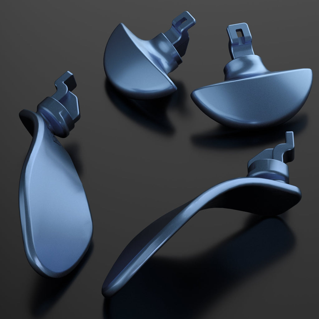 eXtremeRate Replacement Interchangeable 4PCS Metal Back Paddles for PS5 Edge Controller - Metallic Neptune Blue eXtremeRate