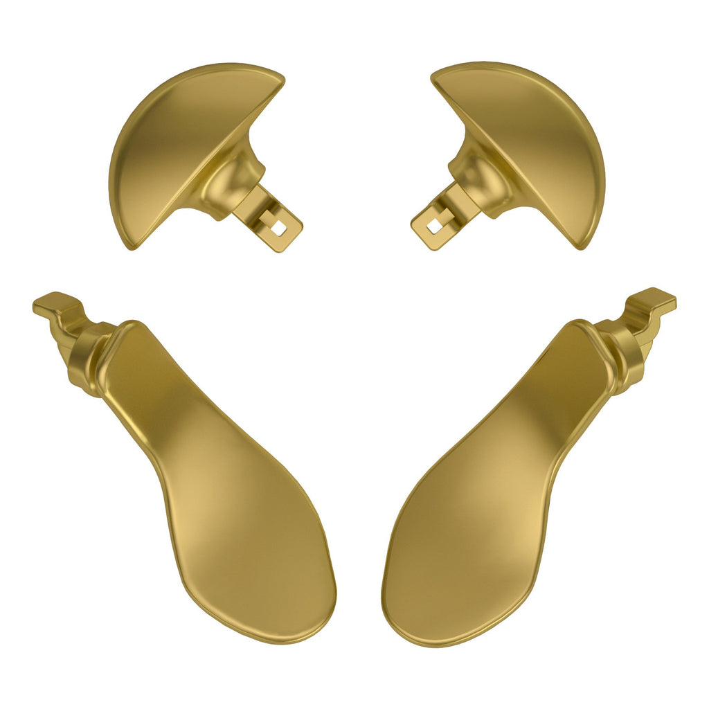 eXtremeRate Replacement Interchangeable 4PCS Metal Back Paddles for PS5 Edge Controller - Metallic Hero Gold eXtremeRate