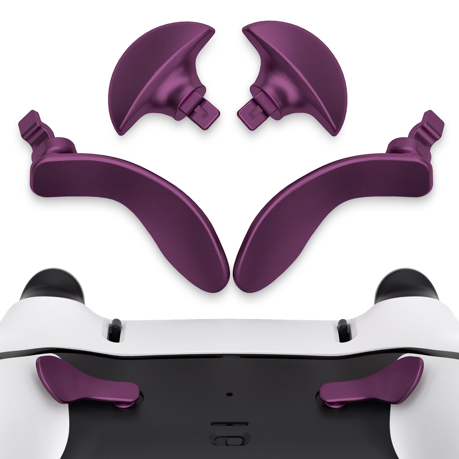 eXtremeRate Replacement Interchangeable 4PCS Metal Back Paddles for PS5 Edge Controller - Metallic Grape eXtremeRate