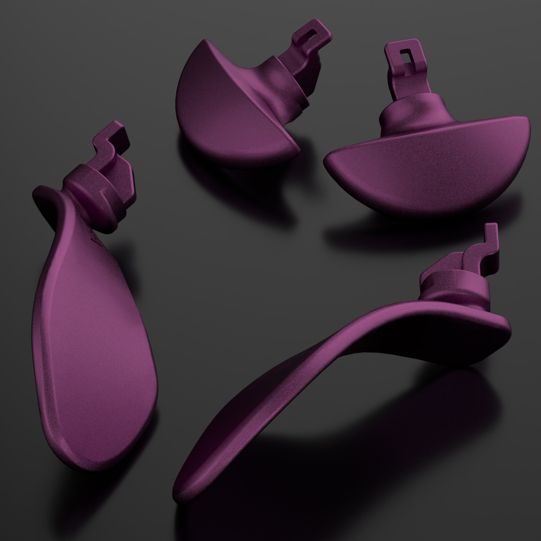 eXtremeRate Replacement Interchangeable 4PCS Metal Back Paddles for PS5 Edge Controller - Metallic Grape eXtremeRate