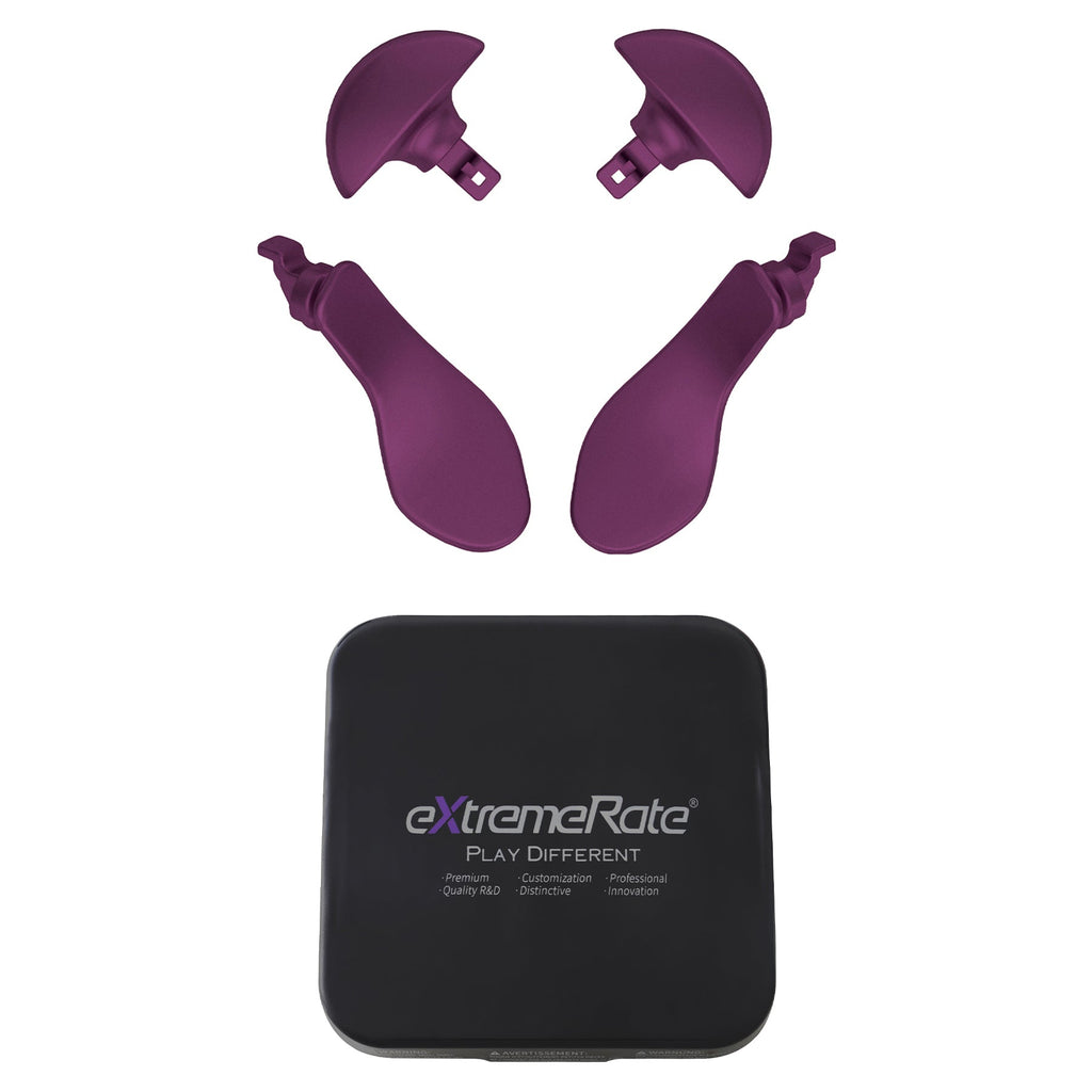 eXtremeRate Replacement Interchangeable 4PCS Metal Back Paddles for PS5 Edge Controller - Metallic Grape eXtremeRate