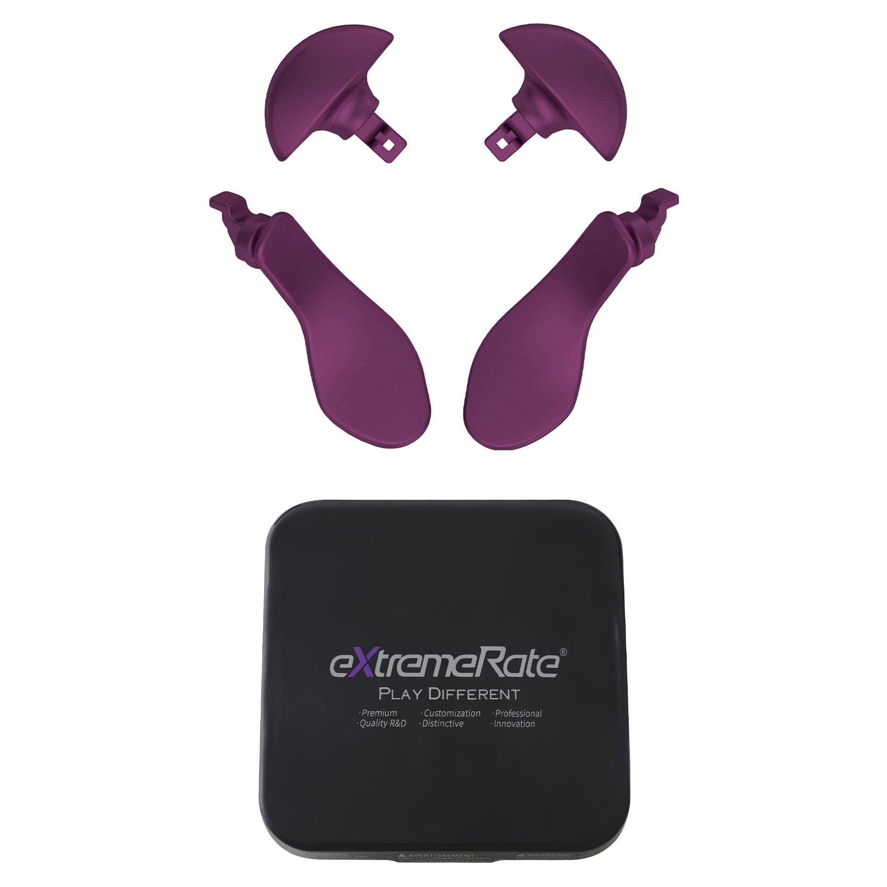 eXtremeRate Replacement Interchangeable 4PCS Metal Back Paddles for PS5 Edge Controller - Metallic Grape eXtremeRate
