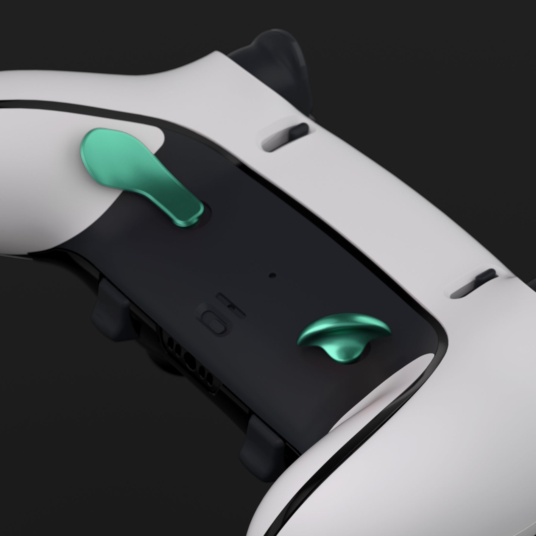 eXtremeRate Replacement Interchangeable 4PCS Metal Back Paddles for PS5 Edge Controller - Metallic Aqua Green eXtremeRate