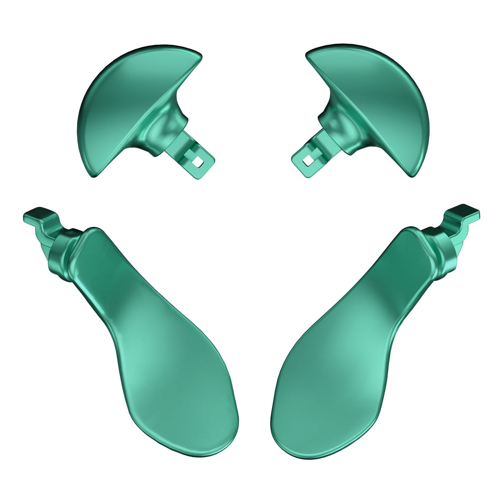 eXtremeRate Replacement Interchangeable 4PCS Metal Back Paddles for PS5 Edge Controller - Metallic Aqua Green eXtremeRate