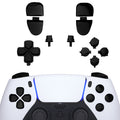 eXtremeRate Replacement Full Set Buttons Compatible with PS5 Controller BDM-030/040/050/060 - Chrome Black eXtremeRate