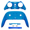 eXtremeRate Replacement Top Bottom Decorative Trim Shell Compatible with PS5 Edge Controller - Clear Blue eXtremeRate