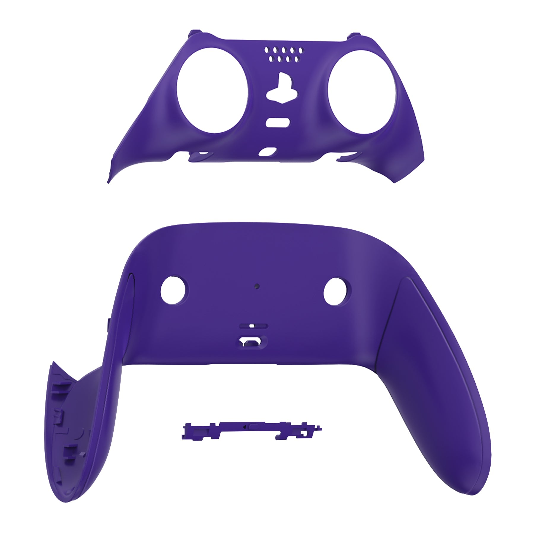 eXtremeRate Replacement Top Bottom Decorative Trim Shell Compatible with PS5 Edge Controller - Purple eXtremeRate