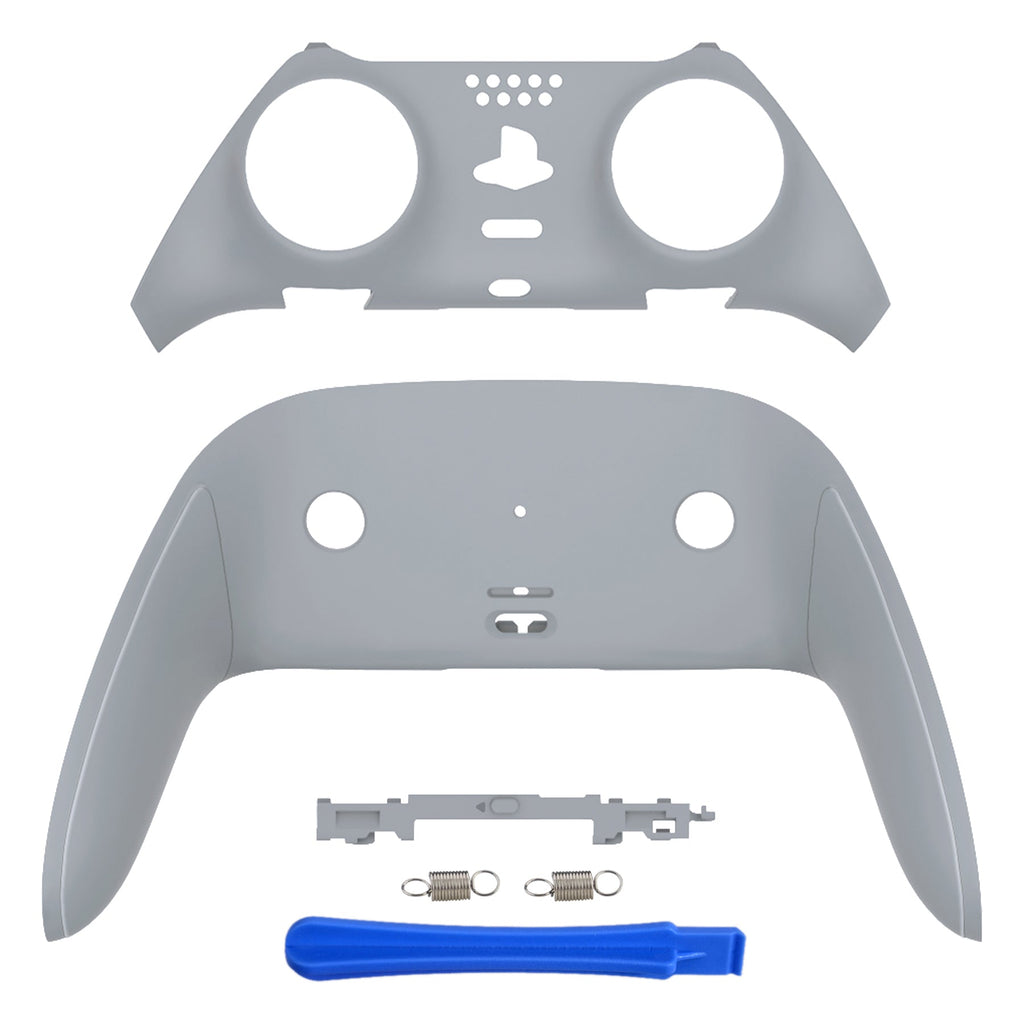 eXtremeRate Replacement Top Bottom Decorative Trim Shell Compatible with PS5 Edge Controller - New Hope Gray eXtremeRate