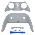 eXtremeRate Replacement Top Bottom Decorative Trim Shell Compatible with PS5 Edge Controller - New Hope Gray eXtremeRate
