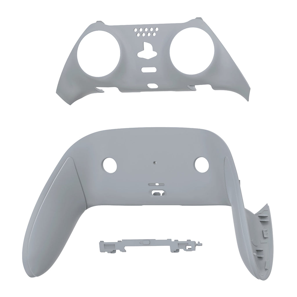 eXtremeRate Replacement Top Bottom Decorative Trim Shell Compatible with PS5 Edge Controller - New Hope Gray eXtremeRate