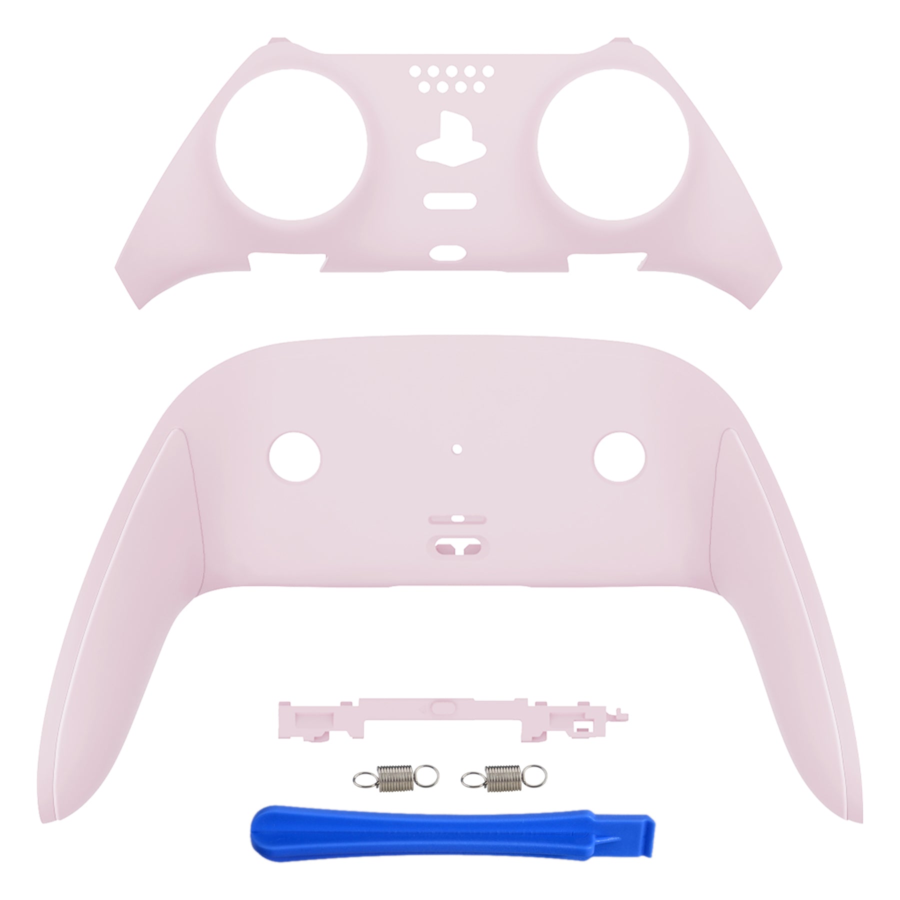 eXtremeRate Replacement Top Bottom Decorative Trim Shell Compatible with PS5 Edge Controller - Cherry Blossoms Pink eXtremeRate