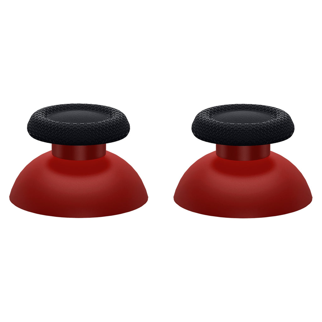 eXtremeRate Replacement Dual-Color Thumbsticks Analog Stick Joystick Compatible with PS5 & PS4 All Model Controller - Carmine Red & Black eXtremeRate