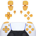eXtremeRate Replacement Full Set Buttons Compatible with PS5 Controller BDM-030/040/050/060 - Caution Yellow eXtremeRate