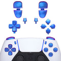 eXtremeRate Replacement Full Set Buttons Compatible with PS5 Controller BDM-030/040/050/060 - Chameleon Purple Blue eXtremeRate
