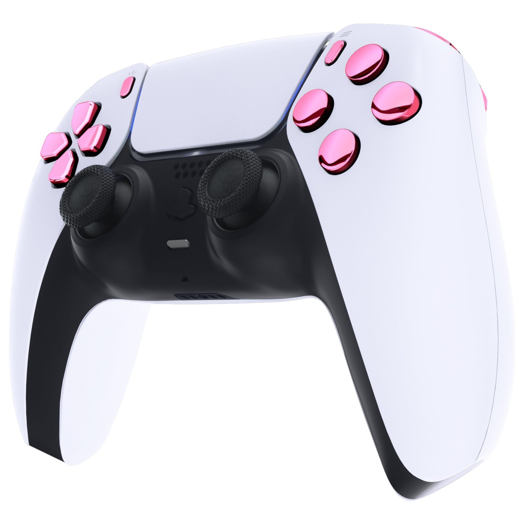 eXtremeRate Replacement Full Set Buttons Compatible with PS5 Controller BDM-030/040/050/060 - Chrome Pink eXtremeRate