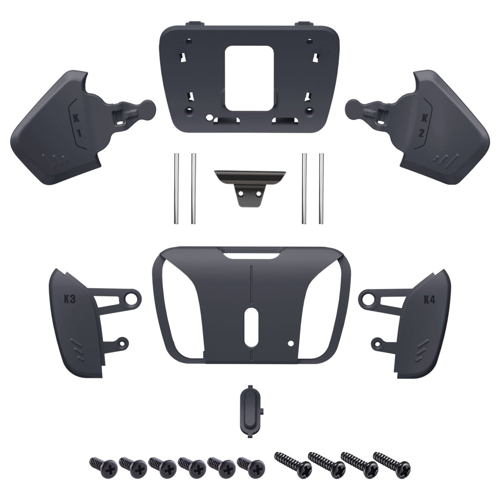 eXtremeRate Replacement Redesigned K1 K2 K3 K4 Back Buttons Housing Shell for eXtremeRate RISE4 Remap Kit, Compatible with PS5 Controller - Classic Gray eXtremeRate