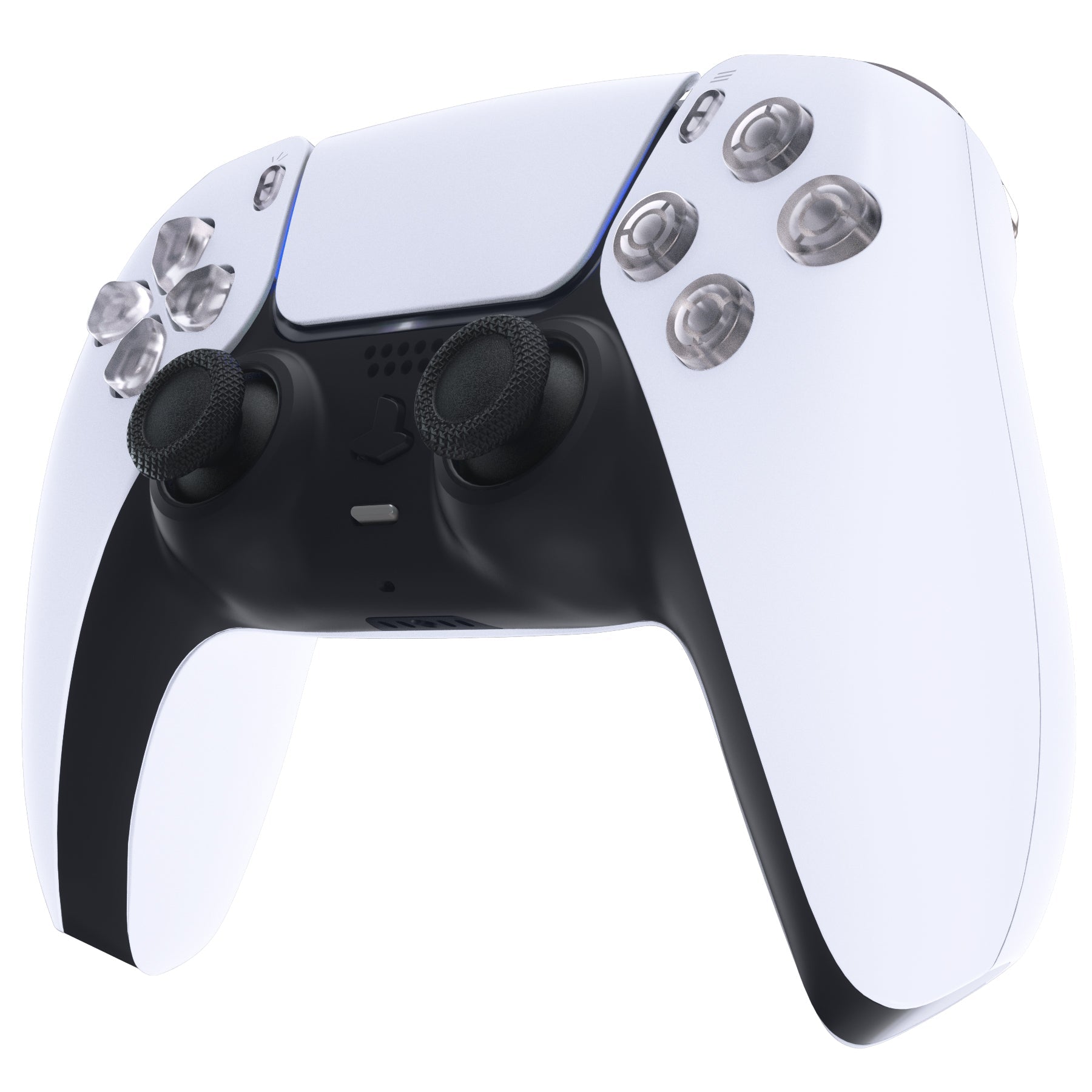 eXtremeRate Replacement Full Set Buttons Compatible with PS5 Controller BDM-030/040/050/060 - Clear eXtremeRate