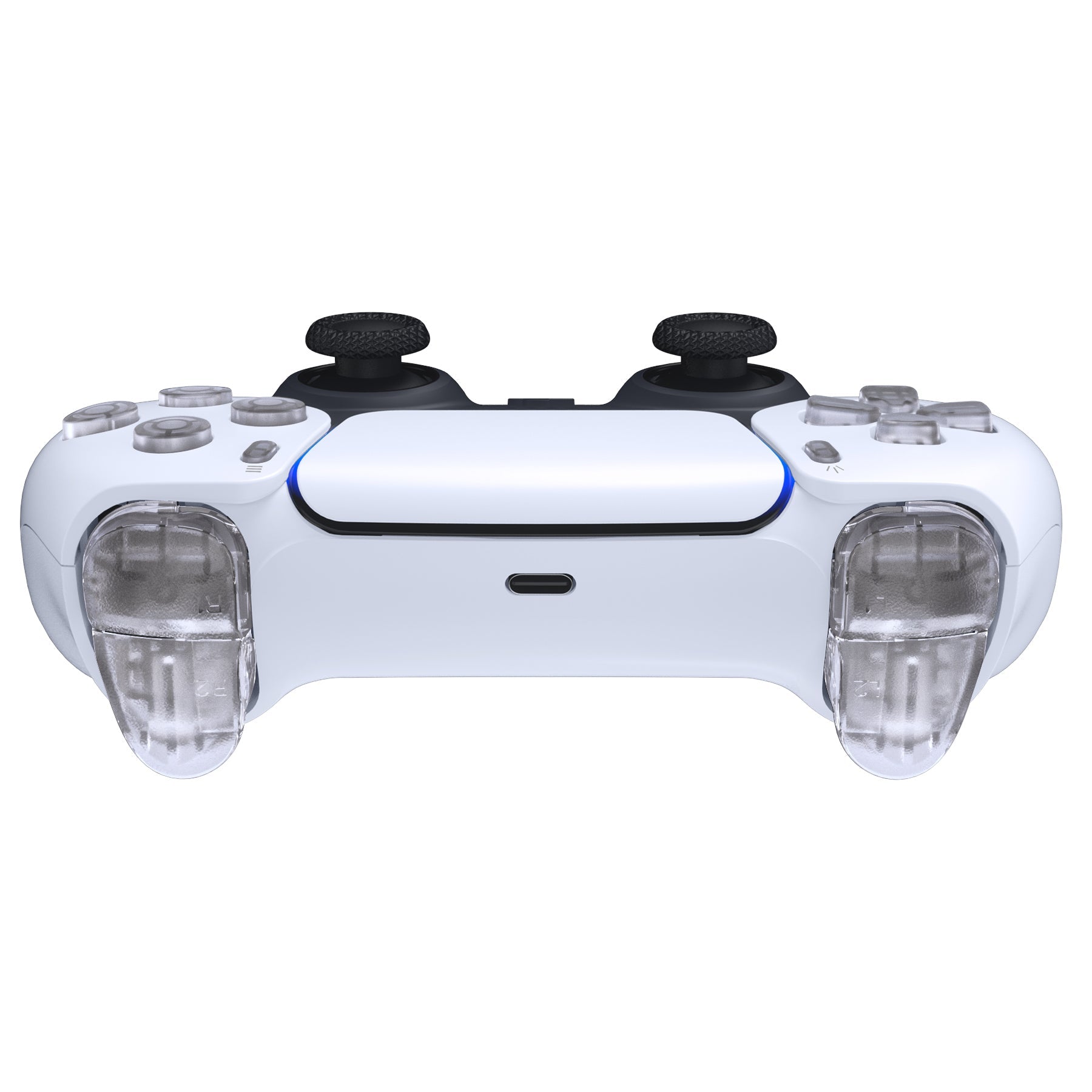 eXtremeRate Replacement Full Set Buttons Compatible with PS5 Controller BDM-030/040/050/060 - Clear eXtremeRate