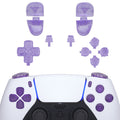 eXtremeRate Replacement Full Set Buttons Compatible with PS5 Controller BDM-030/040/050/060 - Clear Atomic Purple eXtremeRate