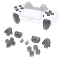 eXtremeRate Replacement Full Set Buttons Compatible with PS5 Controller BDM-010/020 - Clear Black eXtremeRate