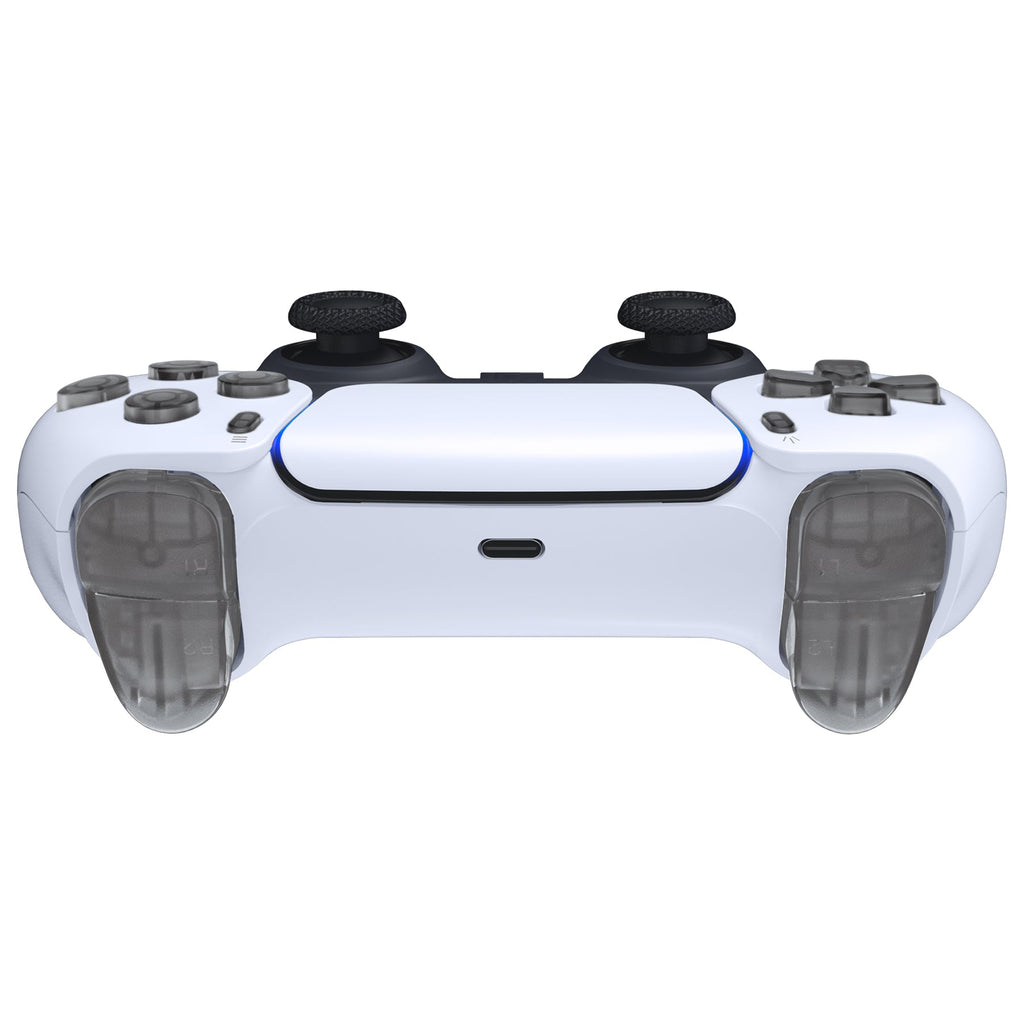 eXtremeRate Replacement Full Set Buttons Compatible with PS5 Controller BDM-010/020 - Clear Black eXtremeRate