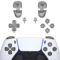 eXtremeRate Replacement Full Set Buttons Compatible with PS5 Controller BDM-030/040/050/060 - Clear Black eXtremeRate