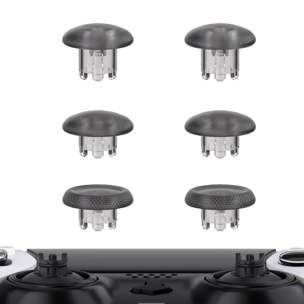 eXtremeRate Replacement Swappable Thumbsticks for PS5 Edge Controller - Clear Black eXtremeRate