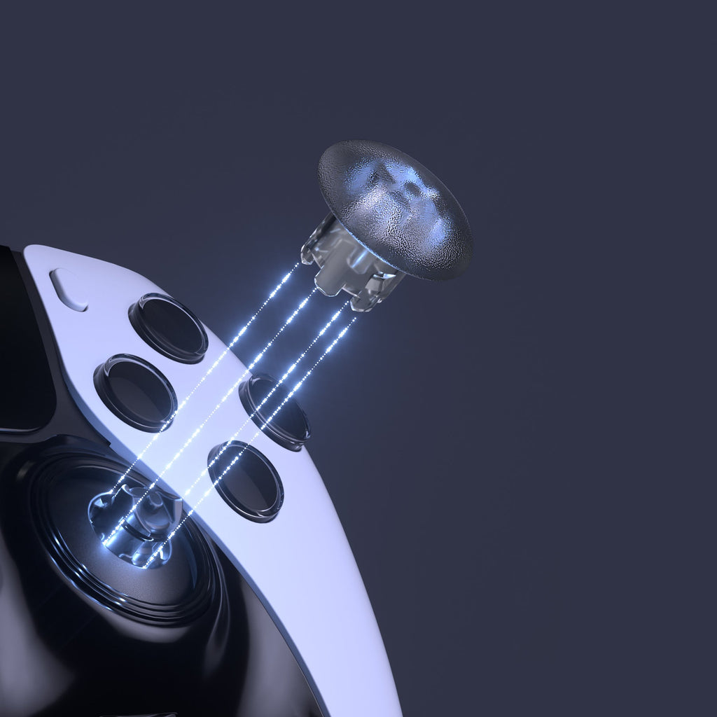 eXtremeRate Replacement Swappable Thumbsticks for PS5 Edge Controller - Clear Black eXtremeRate