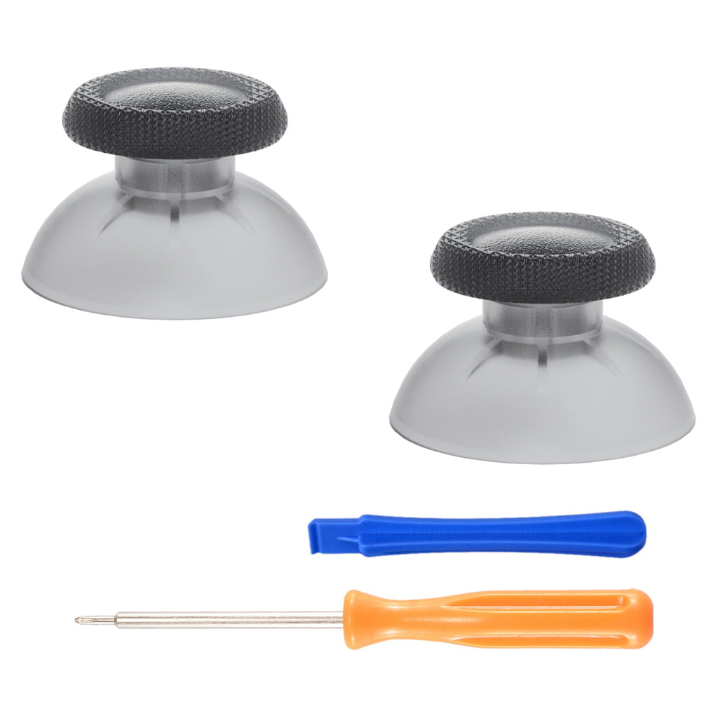 eXtremeRate Replacement Thumbsticks Analog Stick Joystick Compatible with PS5 & PS4 All Model Controller - Clear Black eXtremeRate