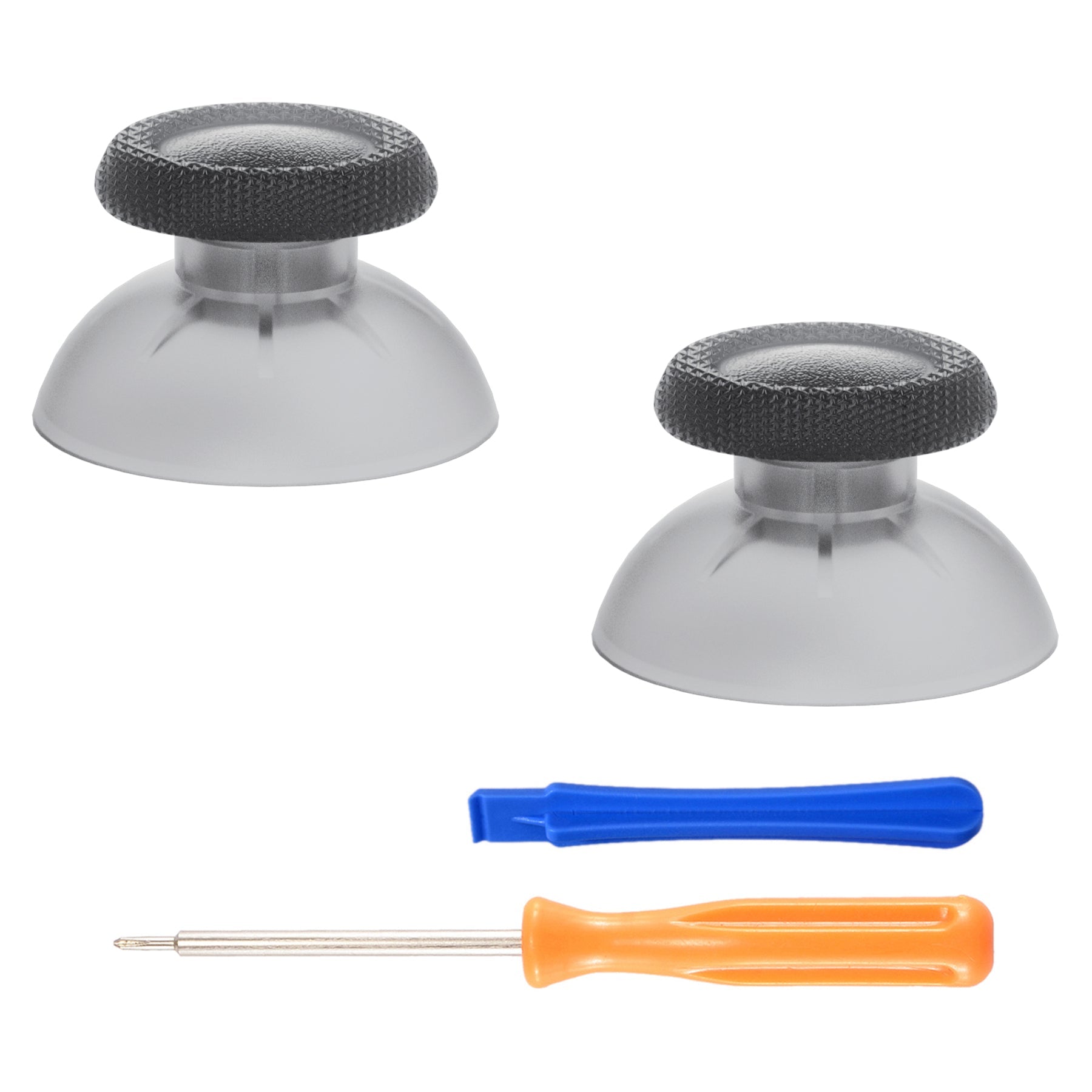 eXtremeRate Replacement Thumbsticks Analog Stick Joystick Compatible with PS5 & PS4 All Model Controller - Clear Black eXtremeRate