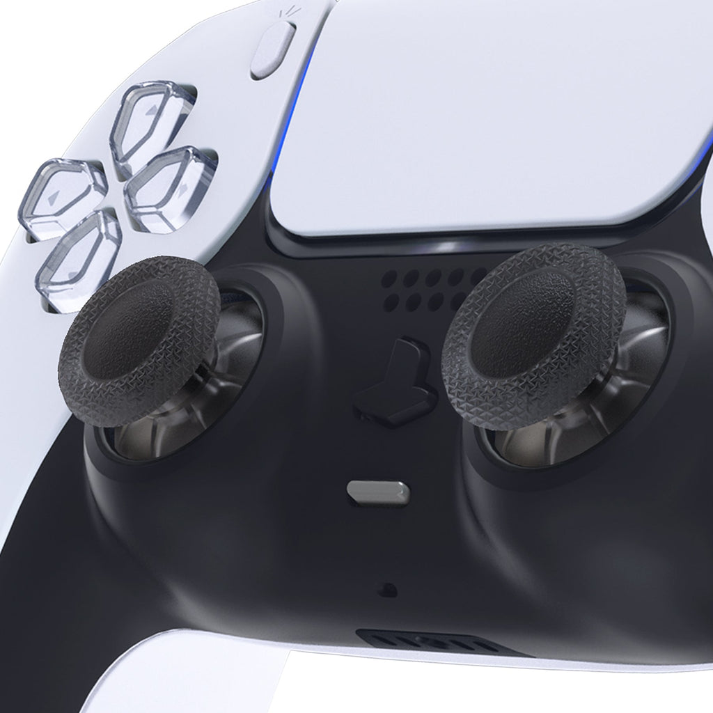 eXtremeRate Replacement Thumbsticks Analog Stick Joystick Compatible with PS5 & PS4 All Model Controller - Clear Black eXtremeRate