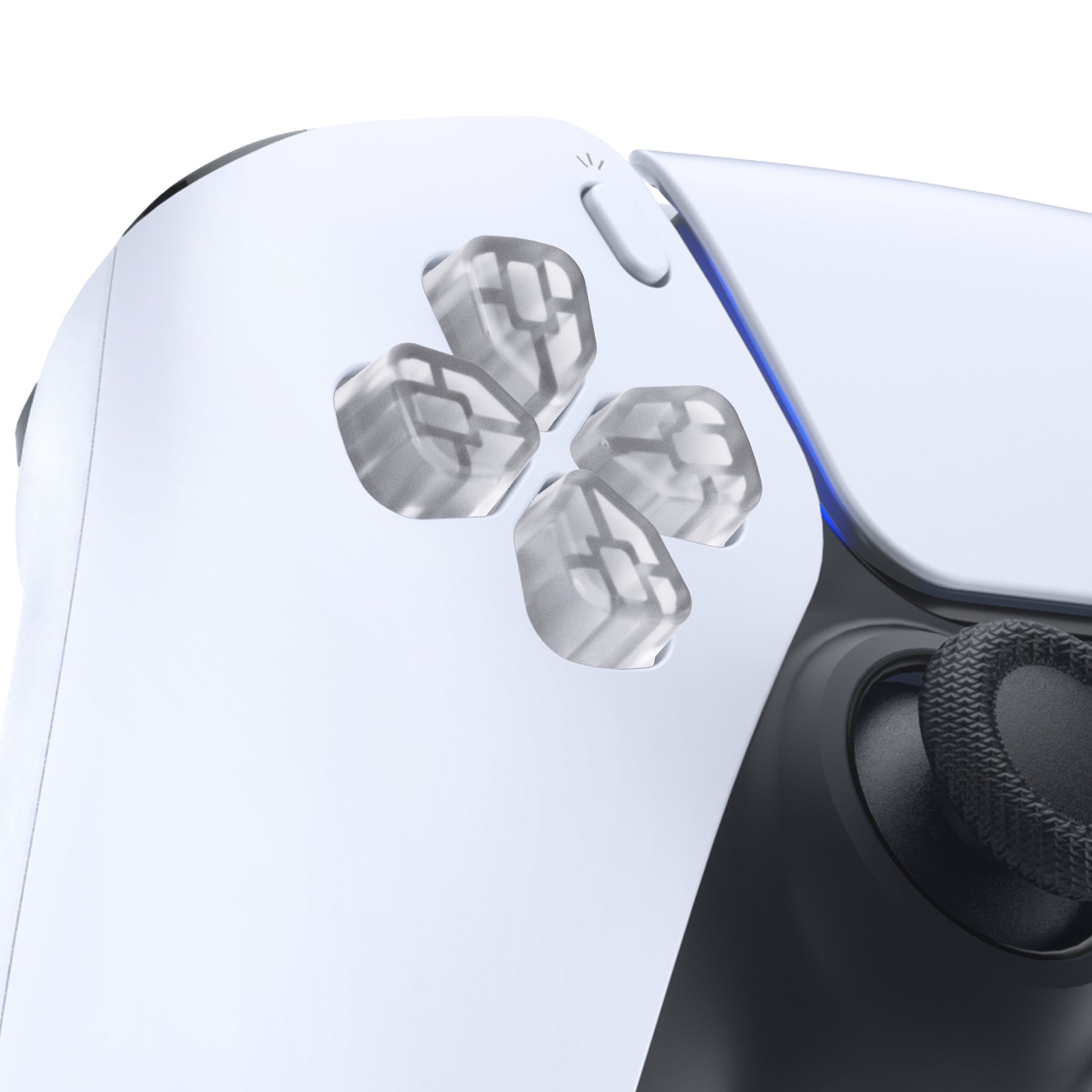 eXtremeRate Ergonomic Split Dpad Buttons (SDP Buttons) for PS5 & PS5 Edge & PS4 All Model Controller - Clear eXtremeRate