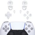 eXtremeRate Replacement Full Set Buttons Compatible with PS5 Controller BDM-030/040/050/060 - Clear eXtremeRate