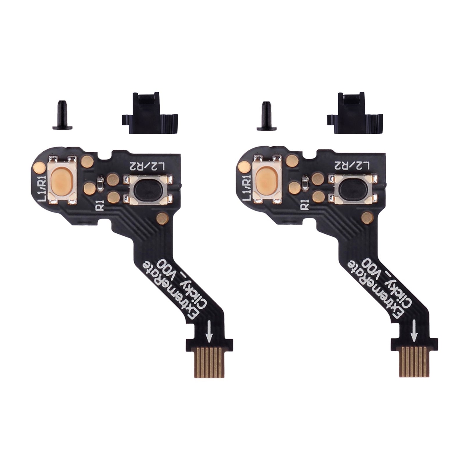 eXtremeRate Clicky Hair Trigger Kit for PS5 Controller BDM-010 & BDM-020 Shoulder Buttons, Custom Flashshot Trigger Stop Flex Cable for PS5 Controller eXtremeRate