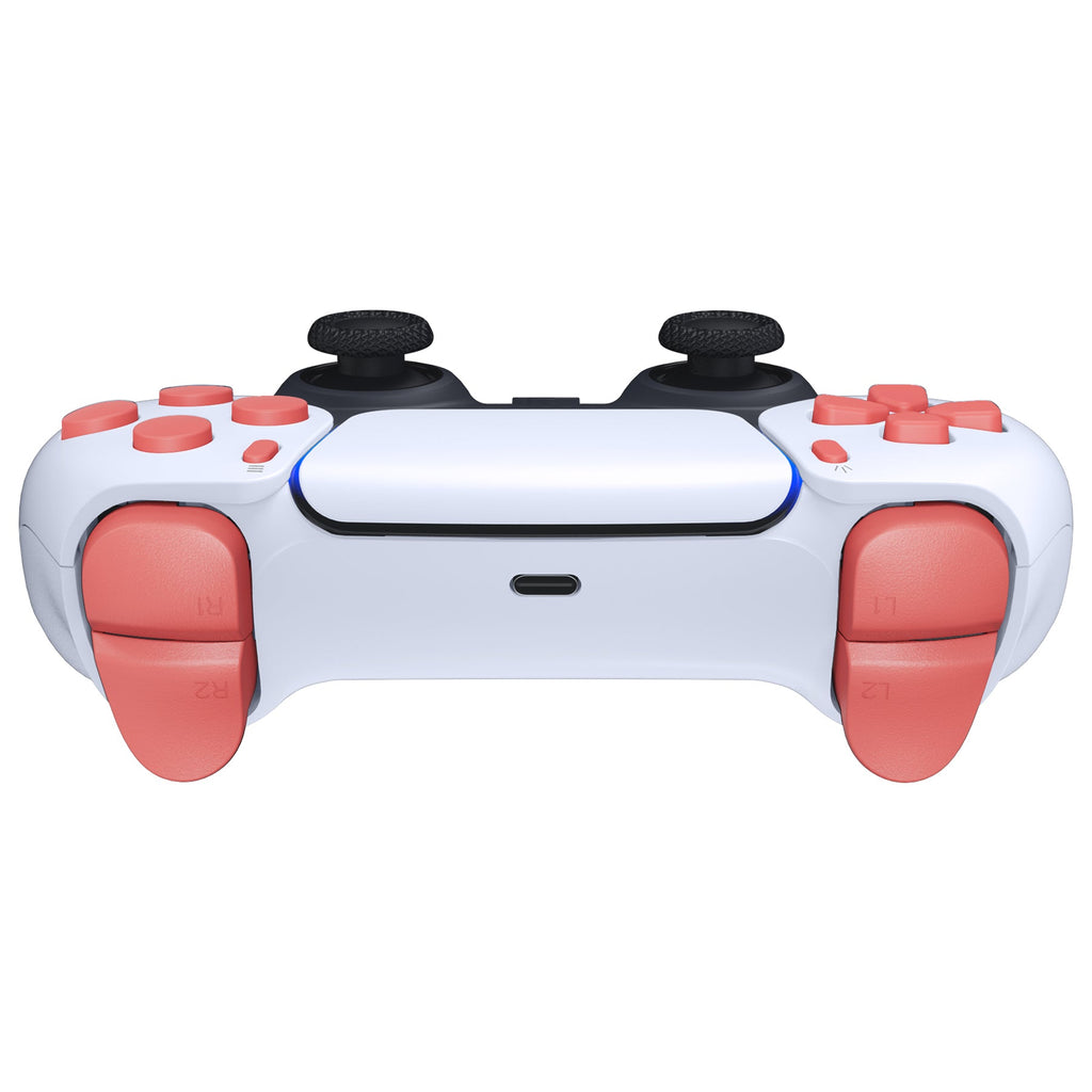 eXtremeRate Replacement Full Set Buttons Compatible with PS5 Controller BDM-030/040/050/060 - Coral eXtremeRate