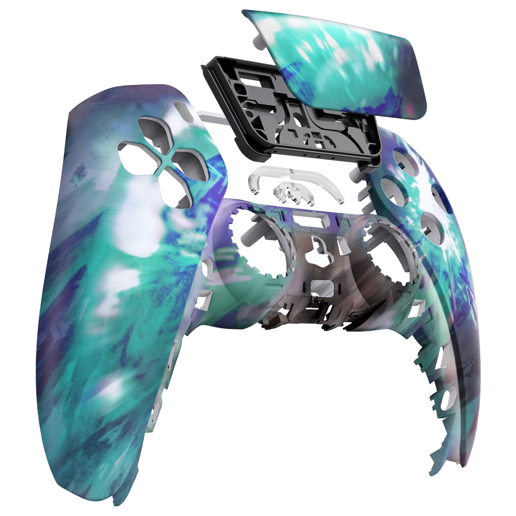 eXtremeRate Replacement Front Housing Shell with Touchpad Compatible with PS5 Controller BDM-010/020/030/040/050 - Crystal Fantasy eXtremeRate