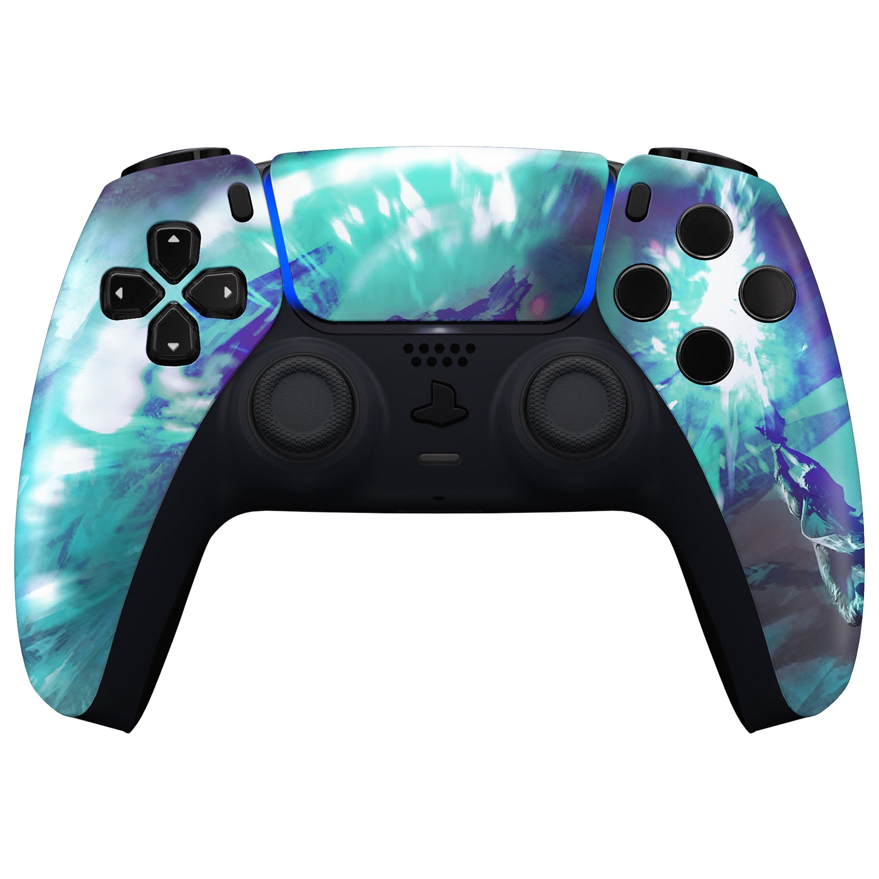 eXtremeRate Replacement Front Housing Shell with Touchpad Compatible with PS5 Controller BDM-010/020/030/040/050 - Crystal Fantasy eXtremeRate
