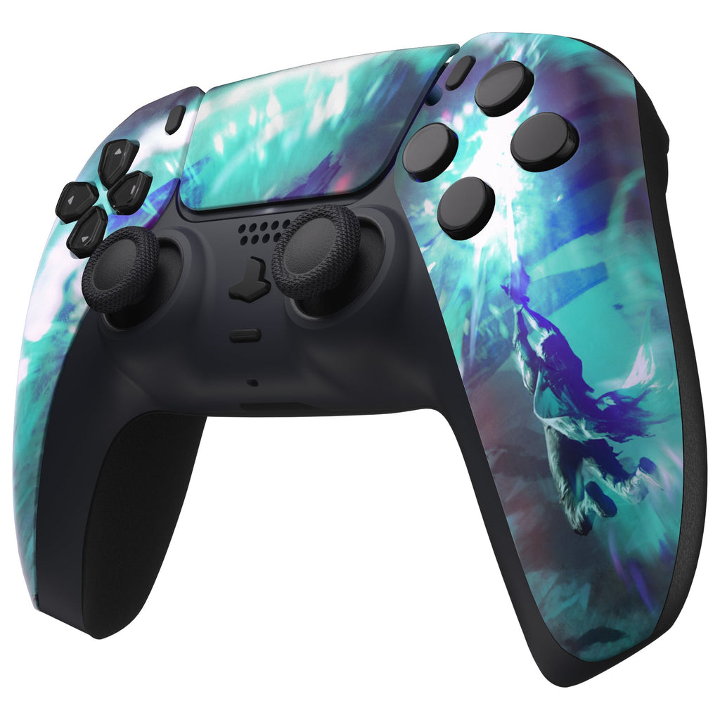 eXtremeRate Replacement Front Housing Shell with Touchpad Compatible with PS5 Controller BDM-010/020/030/040/050 - Crystal Fantasy eXtremeRate