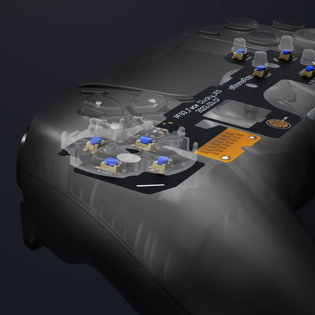 eXtremeRate Custom Tactile Dpad & Action Buttons Face Clicky Kit for PS5 Controller BDM-030 eXtremeRate