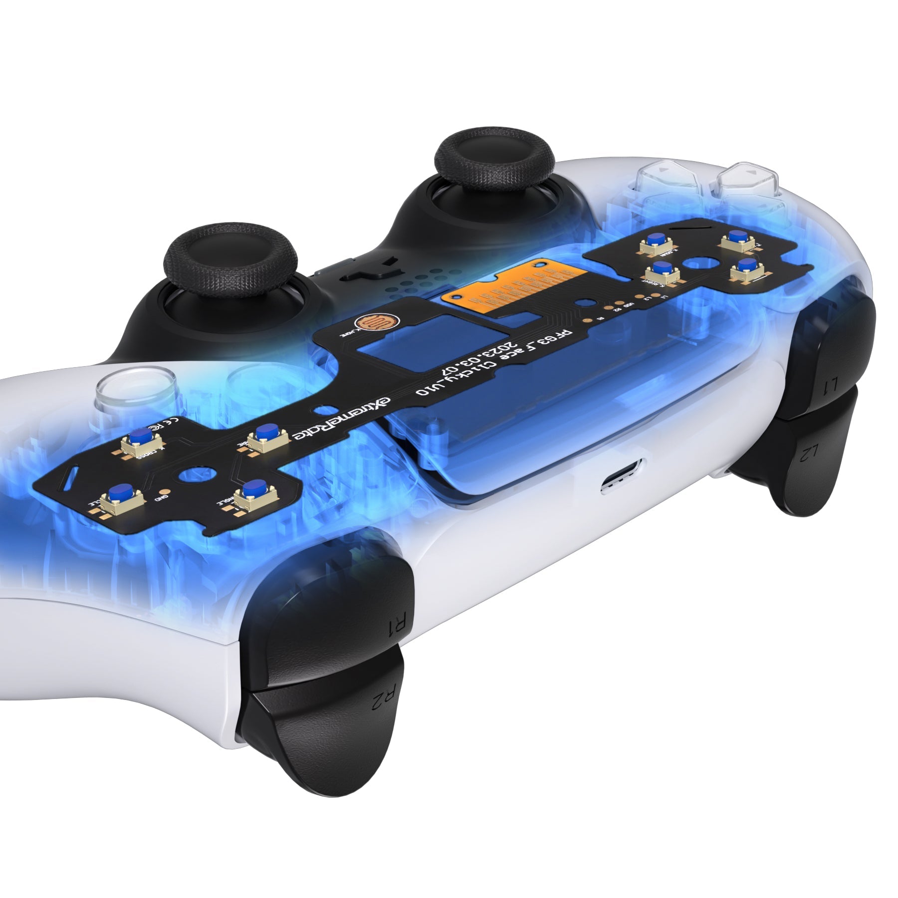 eXtremeRate Custom Tactile Dpad & Action Buttons Face Clicky Kit for PS5 Controller BDM-030 eXtremeRate