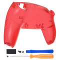 eXtremeRate Replacement Back Housing Bottom Shell Compatible with PS5 Controller BDM-010/020/030/040/050 - Clear Red eXtremeRate
