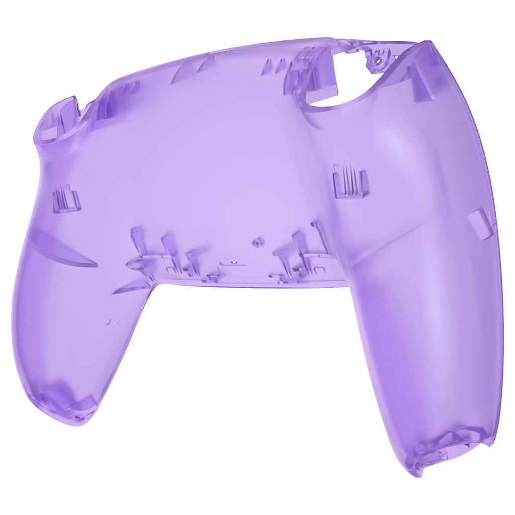 eXtremeRate Replacement Back Housing Bottom Shell Compatible with PS5 Controller BDM-010/020/030/040/050 - Clear Atomic Purple eXtremeRate