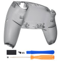 eXtremeRate Replacement Back Housing Bottom Shell Compatible with PS5 Controller BDM-010/020/030/040/050 - Clear Black eXtremeRate