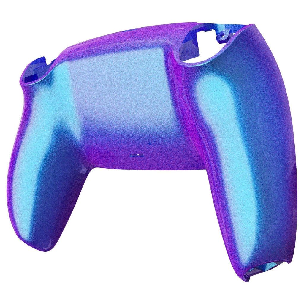 eXtremeRate Replacement Back Housing Bottom Shell Compatible with PS5 Controller BDM-010/020/030/040/050 - Chameleon Purple Blue Glossy eXtremeRate