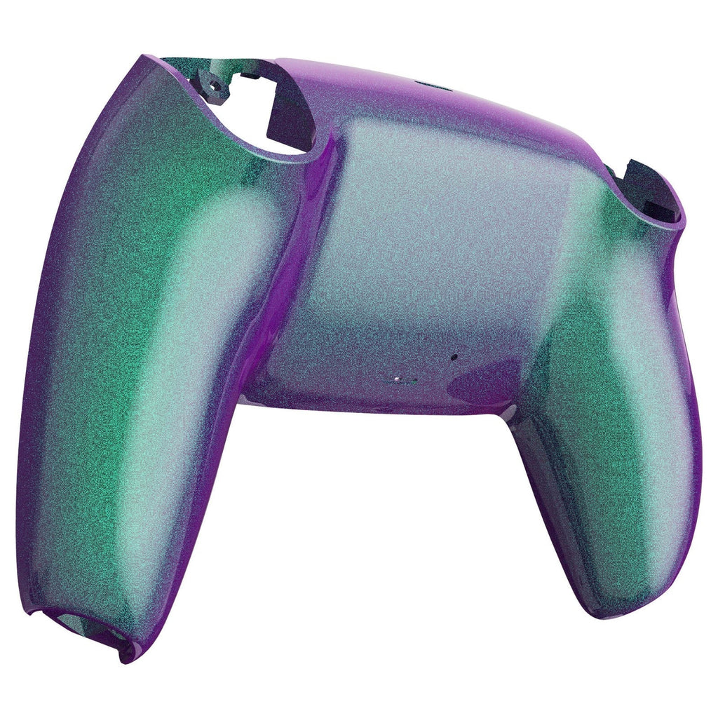 eXtremeRate Replacement Back Housing Bottom Shell Compatible with PS5 Controller BDM-010/020/030/040/050 - Chameleon Green Purple Glossy eXtremeRate