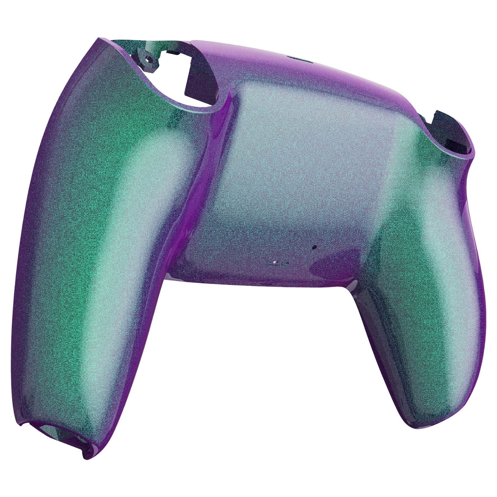 eXtremeRate Replacement Back Housing Bottom Shell Compatible with PS5 Controller BDM-010/020/030/040/050 - Chameleon Green Purple Glossy eXtremeRate