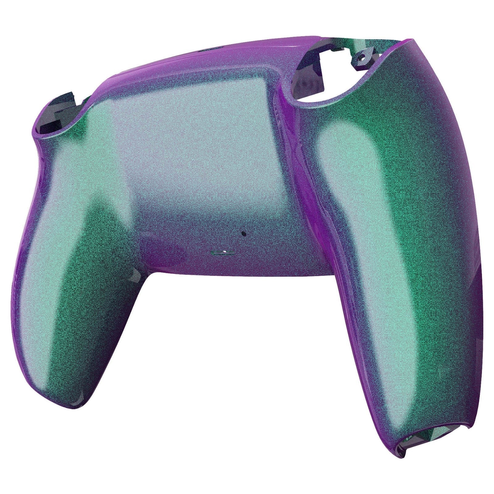 eXtremeRate Replacement Back Housing Bottom Shell Compatible with PS5 Controller BDM-010/020/030/040/050 - Chameleon Green Purple Glossy eXtremeRate