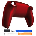 eXtremeRate Replacement Back Housing Bottom Shell Compatible with PS5 Controller BDM-010/020/030/040/050 - Scarlet Red eXtremeRate